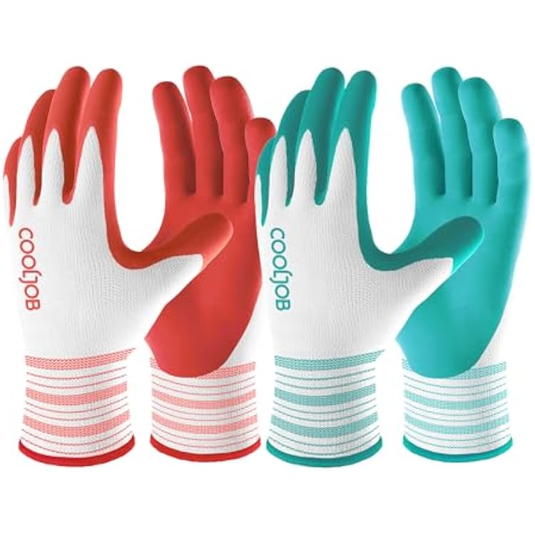 COOLJOB Gardening Gloves for Women, 6-Pack