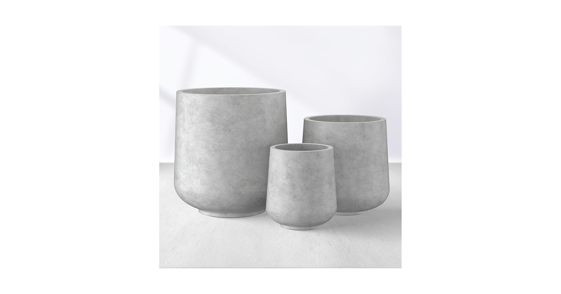Kante Round Concrete Planter Set of 3 (15.3"+11.6"+8.2")